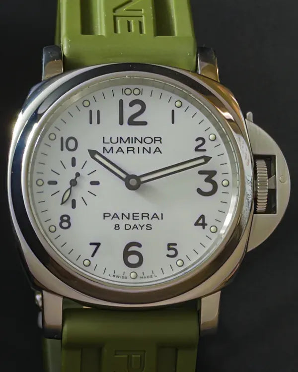 2018 Panerai Luminor Marina 8 Days 44MM White Dial Rubber Strap (PAM00563)