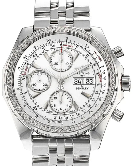 Breitling Bentley GT 45MM White Dial Steel Bracelet (A13362)