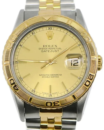 2000 Rolex Datejust Turn-O-Graph 36MM Champagne Dial Two-Tone Jubilee Bracelet (16233)