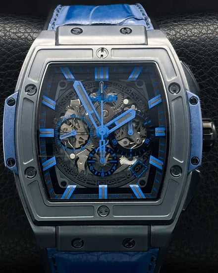 Hublot Spirit Of Big Bang "Boutique Edition" L. E. 45MM Skeleton Dial Leather Strap (601.CI.0190.GR.ABB15)