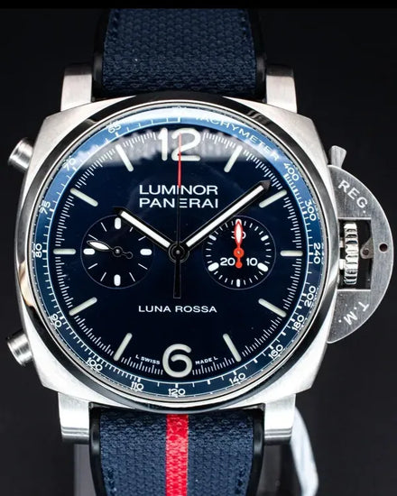 2022 Panerai Luminor Chrono Luna Rossa 44MM Blue Dial Rubber Strap (PAM01303)