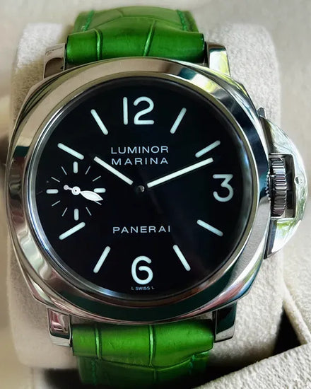 Panerai Luminor Marina 44MM Black Dial Leather Strap (PAM00111)