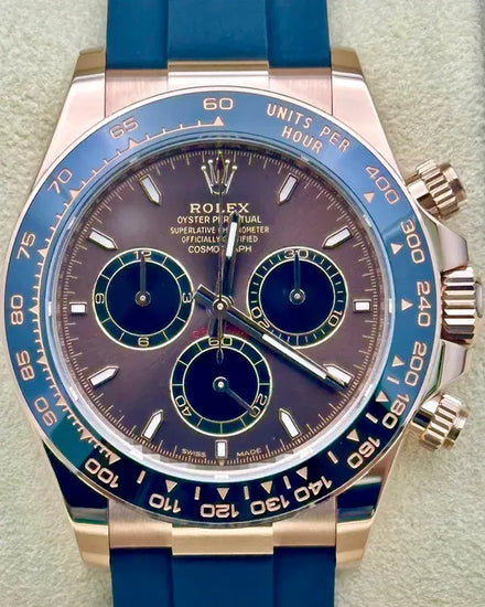 2025 Rolex Cosmograph Daytona 40MM Chocolate Dial Rubber Strap (126515LN)