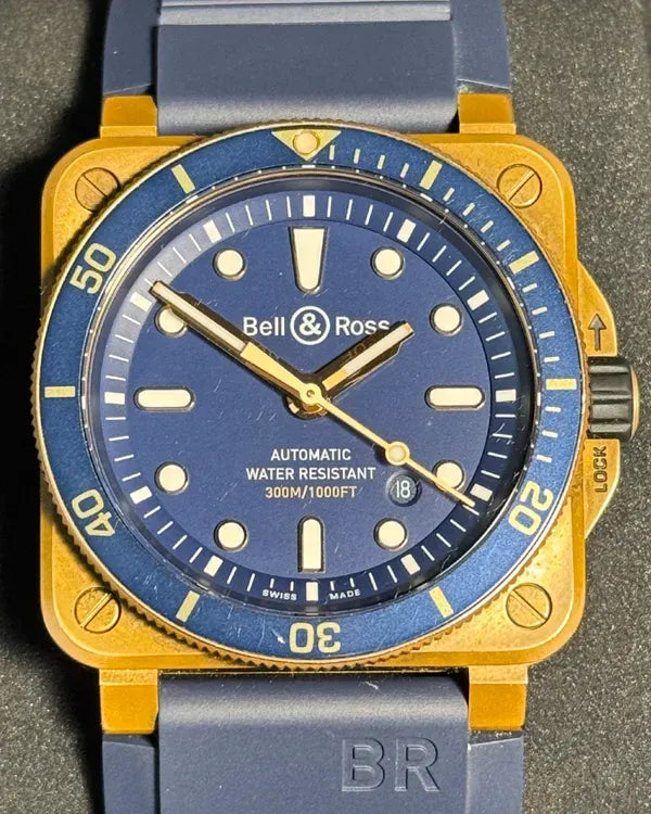 2020 Bell & Ross BR 03-92 Diver Bronze L.E. 42MM Blue Dial Rubber Strap (BR0392-D-LU-BR/SCA)