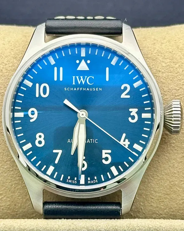 2025 IWC Schaffhausen Pilot 43MM Blue Dial Leather Strap (IW329303)