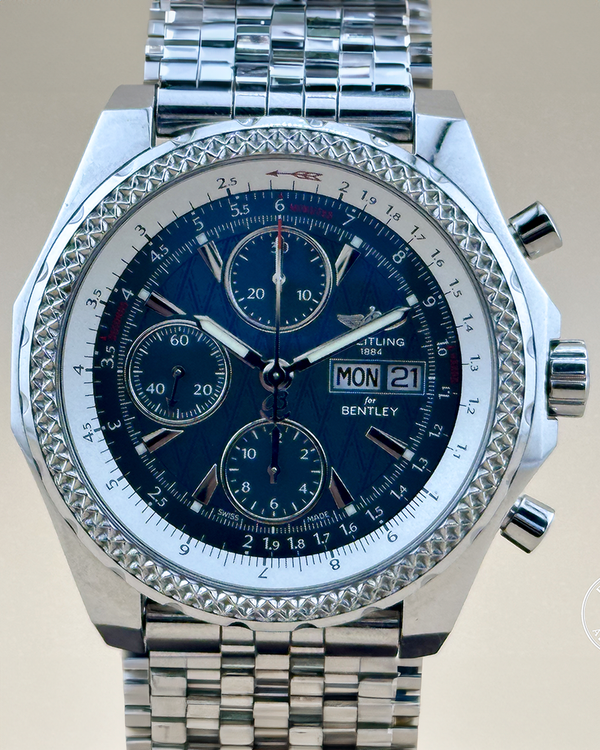 Breitling Bentley GT S.E. 45MM Black Dial Steel Bracelet (A13362)
