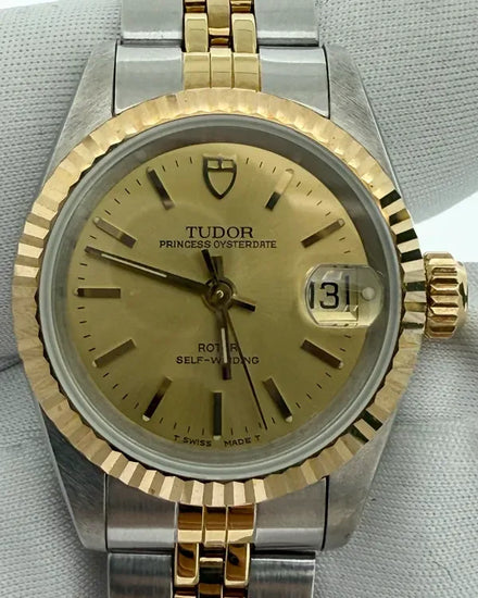 Tudor Prince Oysterdate Princess 25MM Champagne Dial Two-Tone Bracelet (92413N)