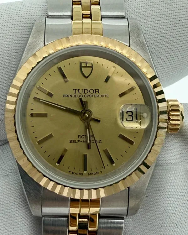 Tudor Prince Oysterdate Princess 25MM Champagne Dial Two-Tone Bracelet (92413N)