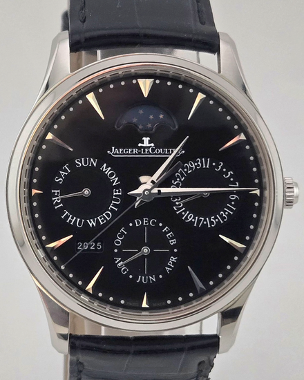 2024 Jaeger-LeCoultre Master Ultra Thin Perpetual Calendar 39MM Black Dial Leather Strap (Q1308470)