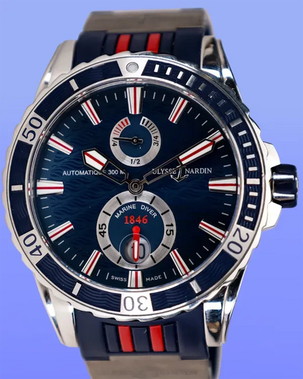 2019 Ulysse Nardin Diver Maxi Marine Diver Chronometer 44MM Blue Dial Rubber Strap (263-10/93)