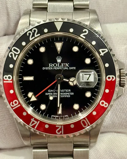 Rolex GMT-Master "Coke" 40MM Black "Frozen" Dial Oyster Bracelet (16700)