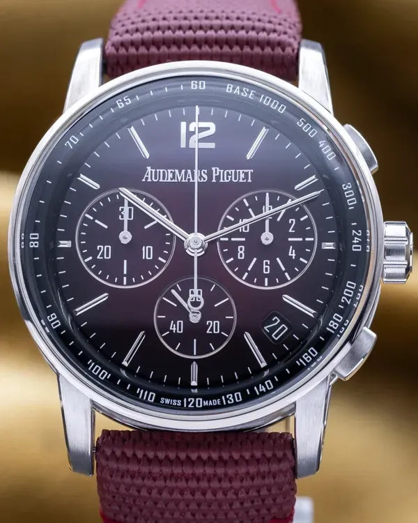 2021 Audemars Piguet Code 11.59 Chronograph 41MM Red Dial Textile Strap (26393BC.OO.A068CR.01)