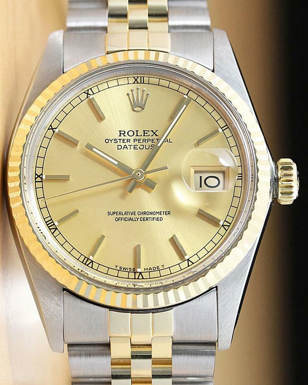 Rolex Datejust 36MM Champagne Dial Two-Tone Jubilee Bracelet (16013)