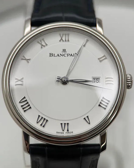 2022 Blancpain Villeret Ultra-Slim 40MM White Dial Leather Strap (6651-1127-55B)