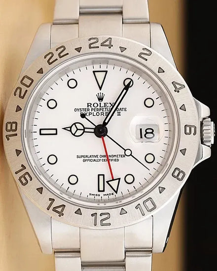 2002 Rolex Explorer II "Polar" 40MM White Dial Oyster Bracelet (16570)