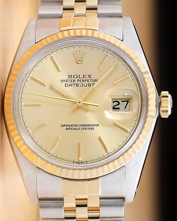 Rolex Datejust 36MM Champagne Dial Two-Tone Jubilee Bracelet (16013)
