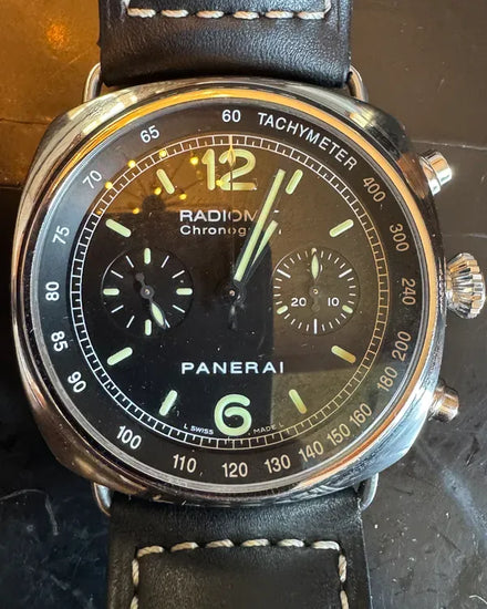 Panerai Radiomir Chronograph 45MM Black Dial Leather Strap (PAM00288)