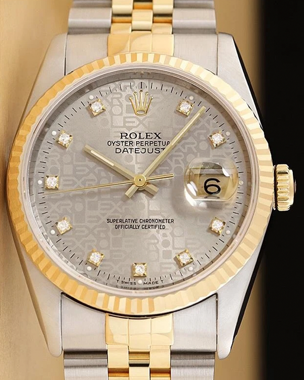 Rolex Datejust 36MM Grey "Jubilee" Dial Two-Tone Jubilee Bracelet (16233)