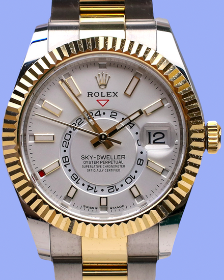 2025 Rolex Sky-Dweller 42MM White Dial Two-Tone Oyster Bracelet (336933)