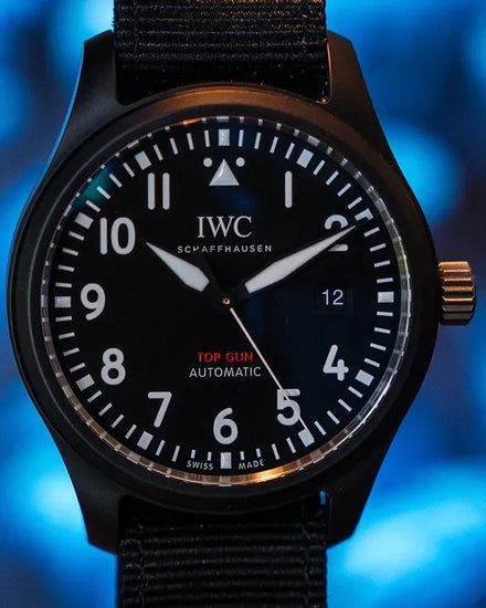 2024 IWC Schaffhausen Pilot Chronograph "Top Gun" 41MM Black Dial Textile Strap (IW326906)