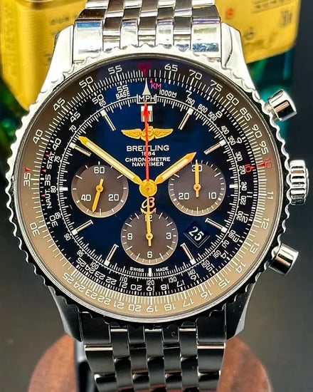 2018 Breitling Navitimer 01 Chronograph L.E. 46MM Black Dial Steel Bracelet (AB0127E3/BE81)