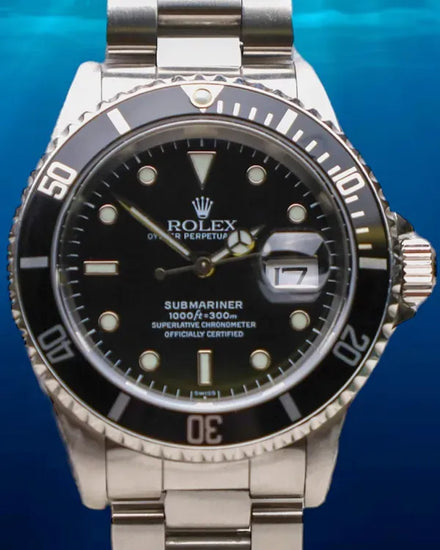 1999 Rolex Submariner Date 40MM Black "Swiss Only" Dial Oyster Bracelet (16610)
