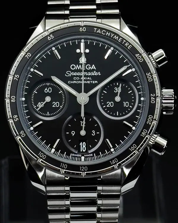 Omega Speedmaster 38MM Black Dial Steel Bracelet (324.30.38.50.01.001)