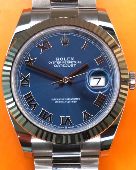 2025 Rolex Datejust 41MM Blue Dial Oyster Bracelet (126334)