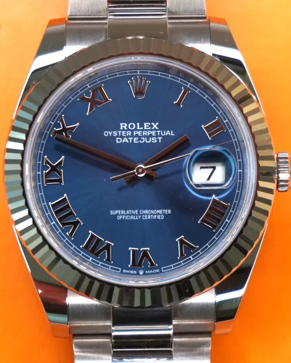 2025 Rolex Datejust 41MM Blue Dial Oyster Bracelet (126334)
