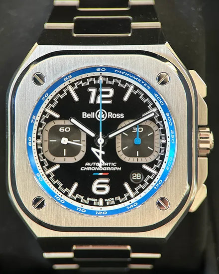 Bell & Ross BR 05 Chrono A523 Alpine F1 L.E. 42MM Black Dial Steel Bracelet (BR05C-A523-ST/SST)