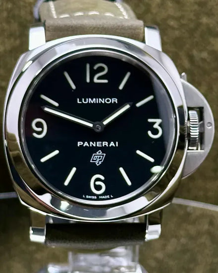Panerai Luminor Base Logo 44MM Black Dial Leather Strap (PAM00000)