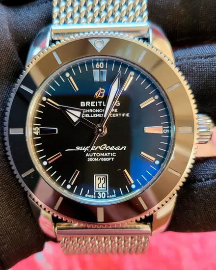 2019 Breitling Superocean Heritage II 42MM Black Dial Steel Bracelet (AB2010121B1A1)
