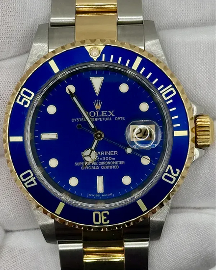 2009 Rolex Submariner Date "Bluesy" 40MM Blue Dial Two-Tone Oyster Bracelet (16613)