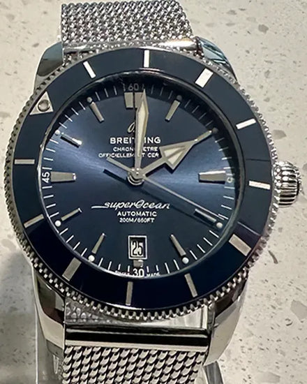 2019 Breitling Superocean Heritage II 46MM Blue Dial Steel Bracelet (AB2020)