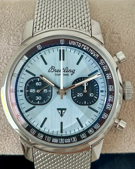 Breitling Top Time B01 "Triumph" 41MM Ice Blue Dial Steel Bracelet (AB01764A1C1A1)