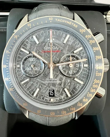 Omega Speedmaster Dark Side of the Moon "Grey Side of the Moon" 44.25MM Meteorite Dial Leather Strap (311.63.44.51.99.001)