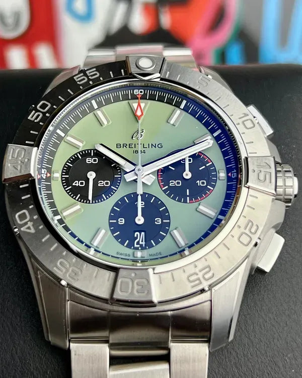 Breitling Avenger B01 44MM Green Dial Steel Bracelet (AB0147)