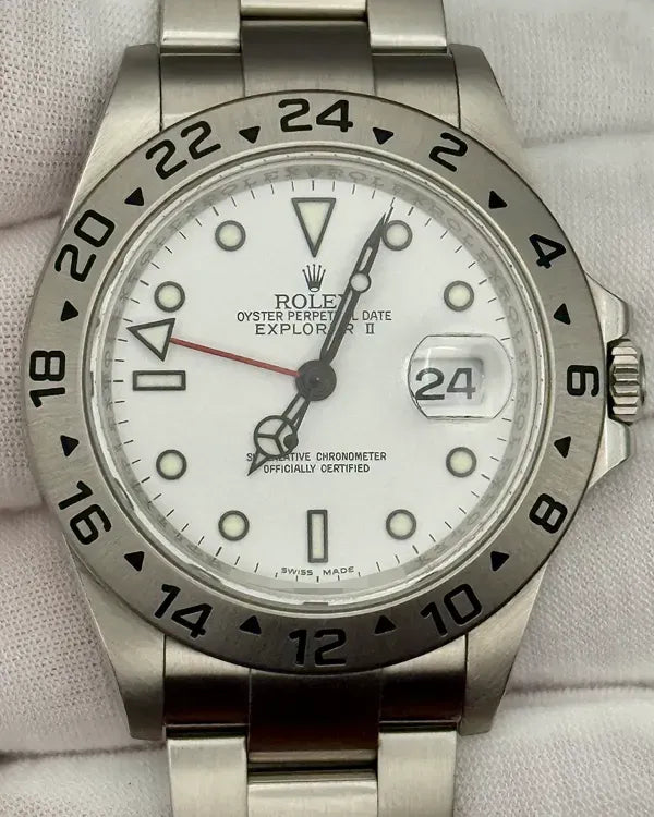 2009 Rolex Explorer II "Polar" 40MM White Dial Oyster Bracelet (16570)