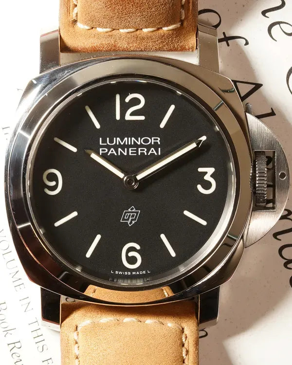 2022 Panerai Luminor Base Logo 44MM Black Dial Leather Strap (PAM01086)