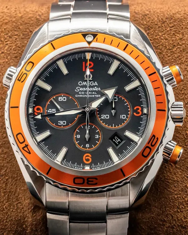 Omega Seamaster Planet Ocean Chronograph 45.5MM Black Dial Steel Bracelet (2218.50.00)