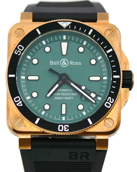 Bell & Ross BR 03-92 Diver L.E. 42MM Green Dial Rubber Strap (BR0392-D-LT-BR/SRB)