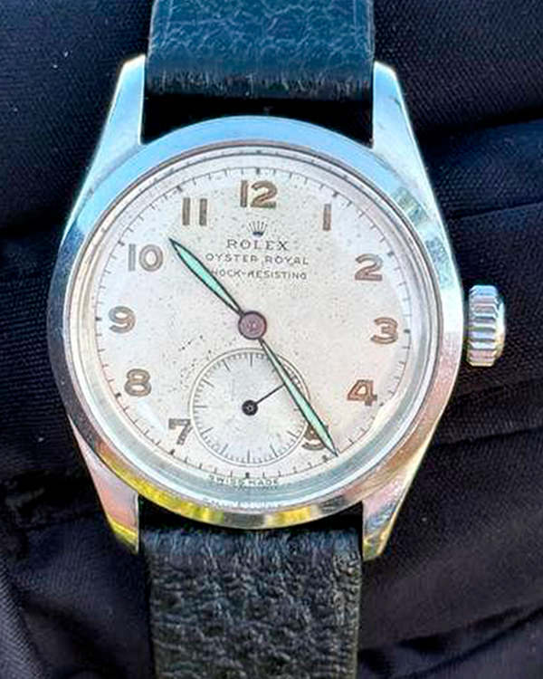 Rolex Oyster Royal 32MM Silver Dial Leather Strap (6244)