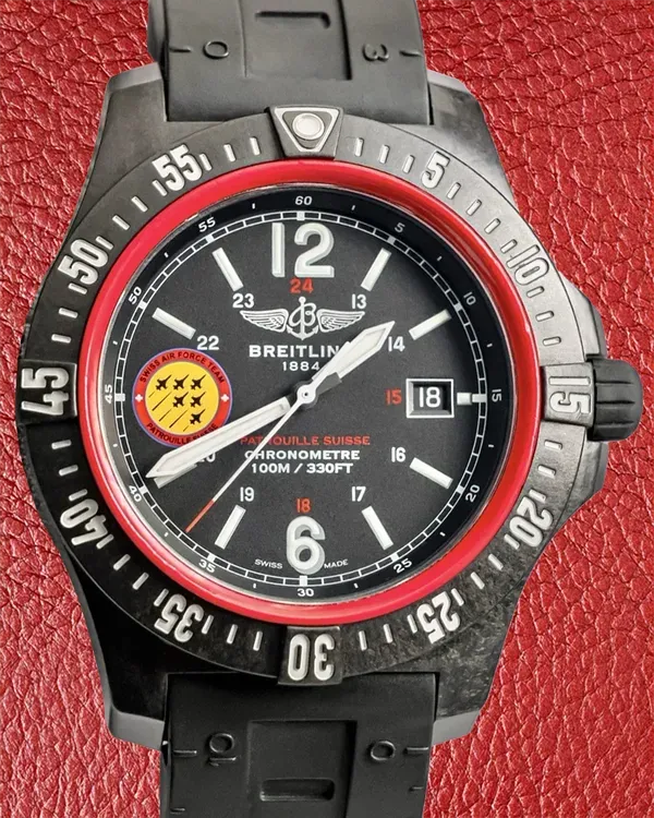 Breitling Colt Skyracer "Patrouille Suisse" S. E. 45MM Quartz Black Dial Rubber Strap (X74320E4/BF87)