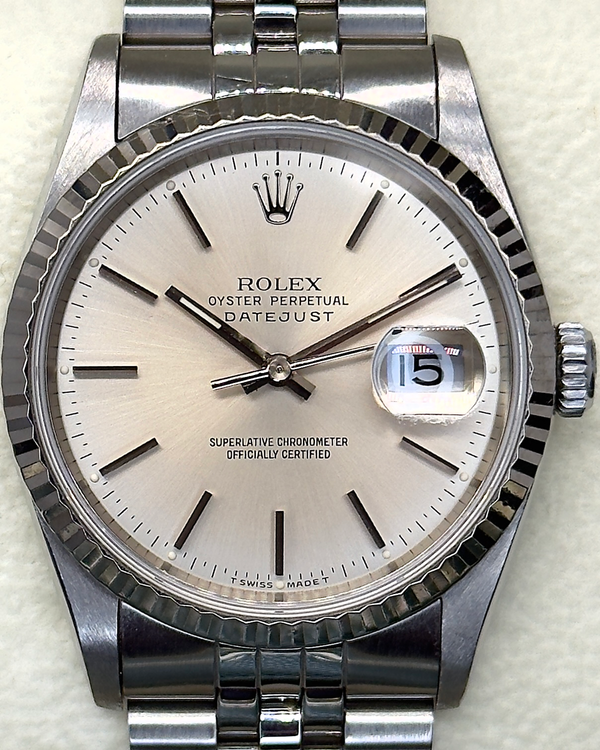 1990 (E Serial) Rolex Datejust 36MM Silver Dial Jubilee Bracelet (16234)
