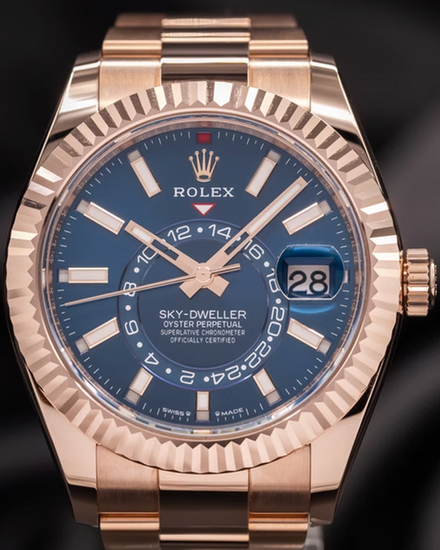 2025 Rolex Sky-Dweller 42MM Blue Dial Rose Gold Bracelet (336935)