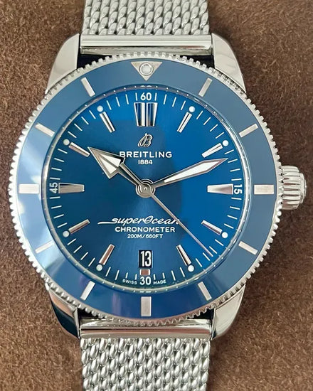 2019 Breitling Superocean Heritage 44MM Blue Dial Steel Bracelet (AB2030161C1A1)