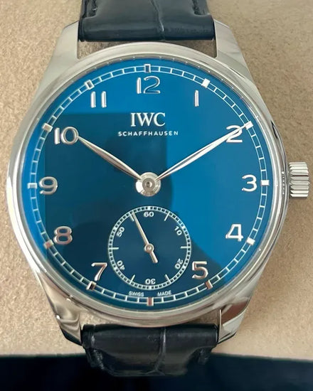 2022 IWC Schaffhausen Portugieser 40.4MM Blue Dial Leather Strap (IW358305)