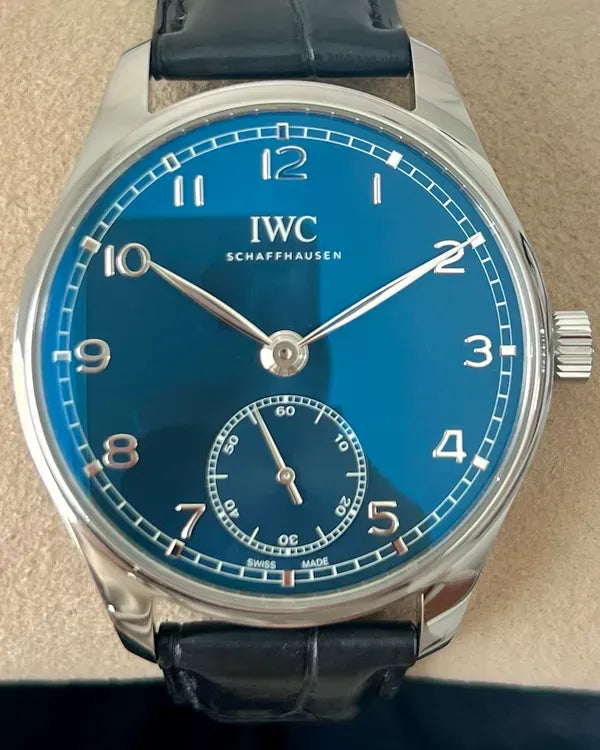 2022 IWC Schaffhausen Portugieser 40.4MM Blue Dial Leather Strap (IW358305)