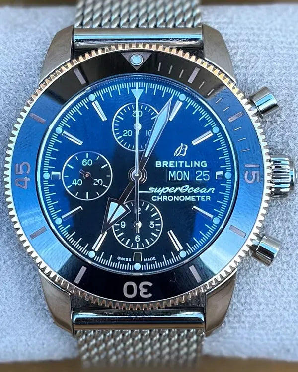 Breitling Superocean Heritage II Chronograph 44MM Black Dial Steel Bracelet (U13313121B1A1)
