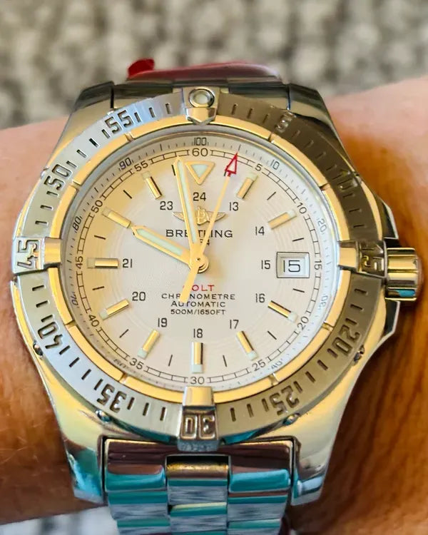 2008 Breitling Colt 41MM White Dial Steel Bracelet (A1738011/G599)